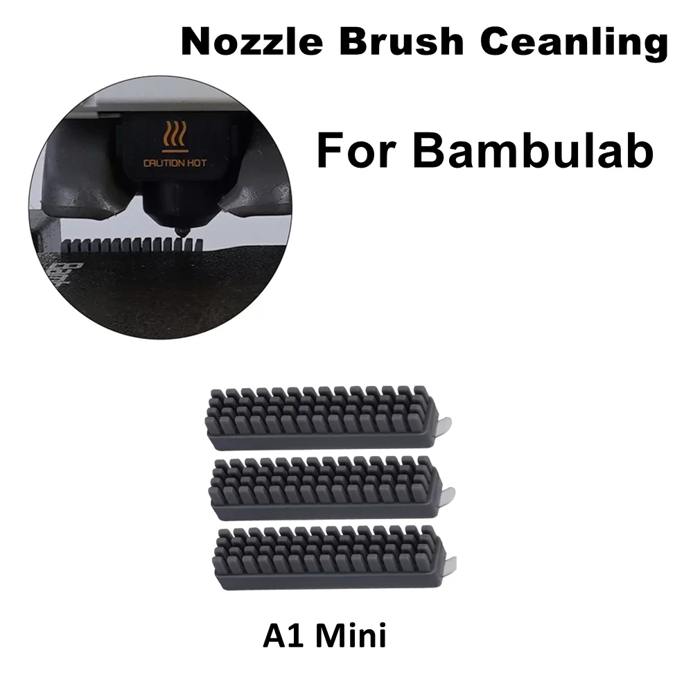 For BambuLab A1 Mini Nozzle Silicone Brush 3pcs 3 For BambuLab A1 Mini Nozzle Silicone Brush 3pcs 3