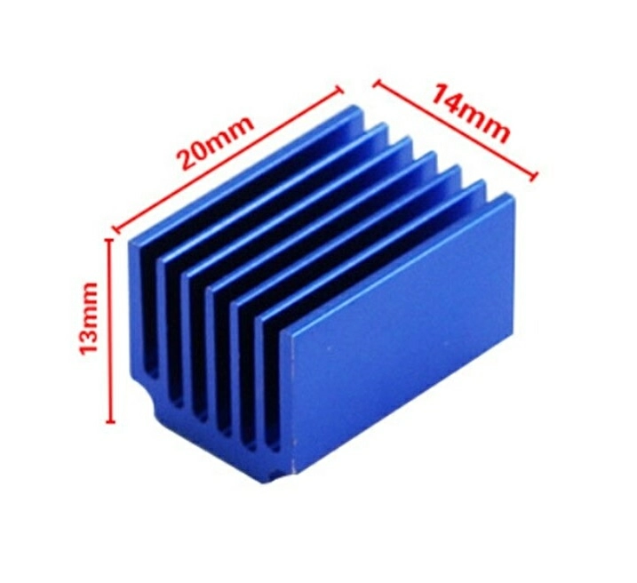 Алюминиевый радиатор 20x14x13 мм на драйвер-2 Алюминиевый радиатор 20x14x13 мм на драйвер-2