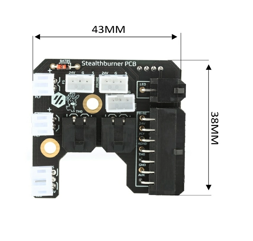 Печатная плата Mellow Stealthburner PCB Voron 2.4 R2 размеры Печатная плата Mellow Stealthburner PCB Voron 2.4 R2 размеры
