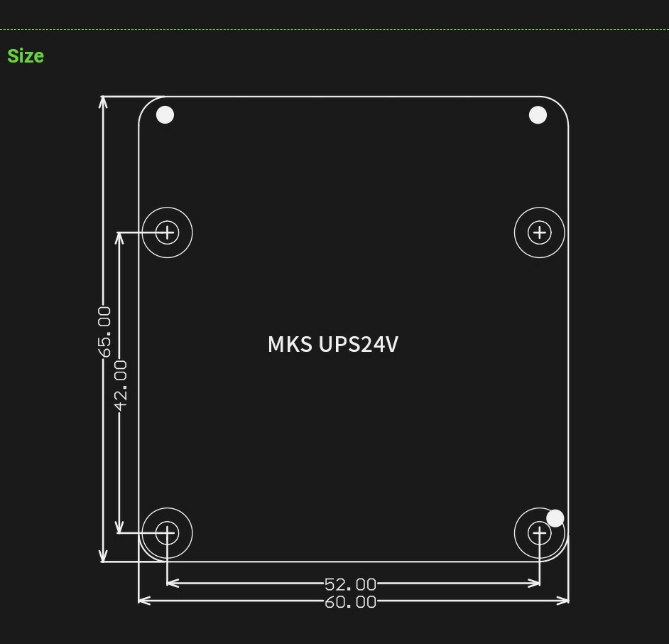 Модуль обнаружения перебоев питания MKS UPS 24 В Makerbase-4