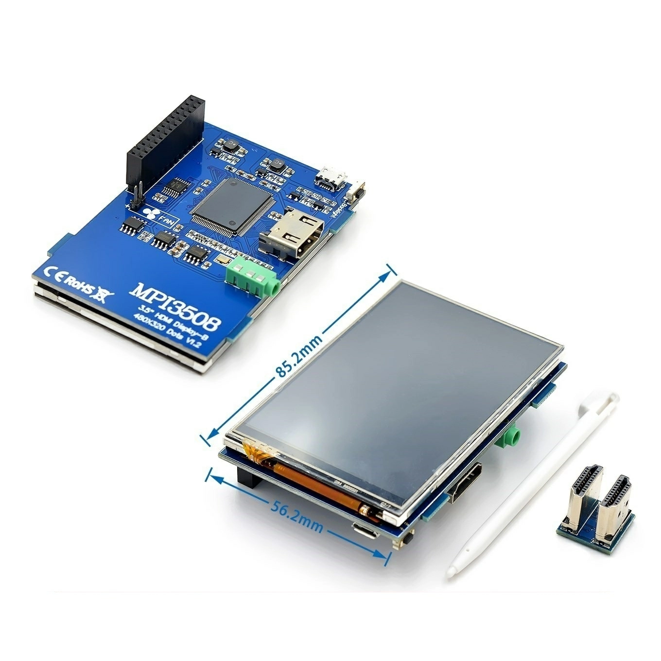 TFT LCD MPI3508 HDMI Display-B-Dots v1.2 480×320 - 3.5 TFT LCD MPI3508 HDMI Display-B-Dots v1.2 480×320 - 3.5