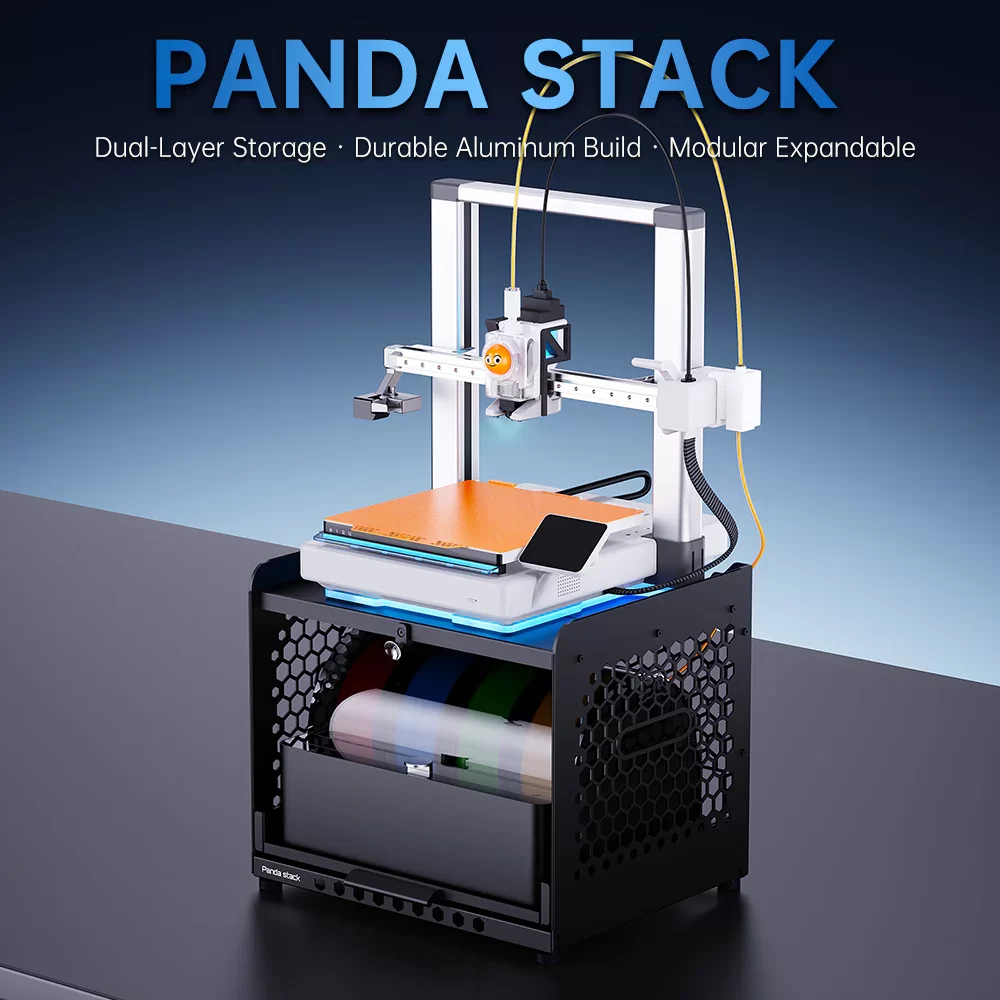 BIQU Panda Stack Aluminum Alloy Multi-Layer Rack with Dual AMS and ViViD Setup for Bambu Lab A1A1 mini 5 BIQU Panda Stack Aluminum Alloy Multi-Layer Rack with Dual AMS and ViViD Setup for Bambu Lab A1A1 mini 5