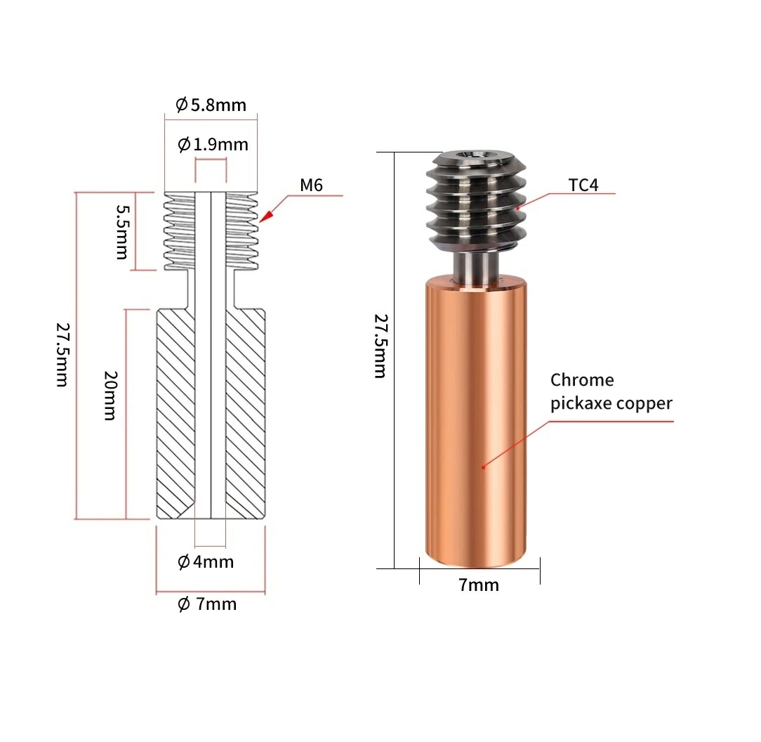 Termobar'er CR10 Bi-Metal titan-med' Keepang 3 Termobar'er CR10 Bi-Metal titan-med' Keepang 3