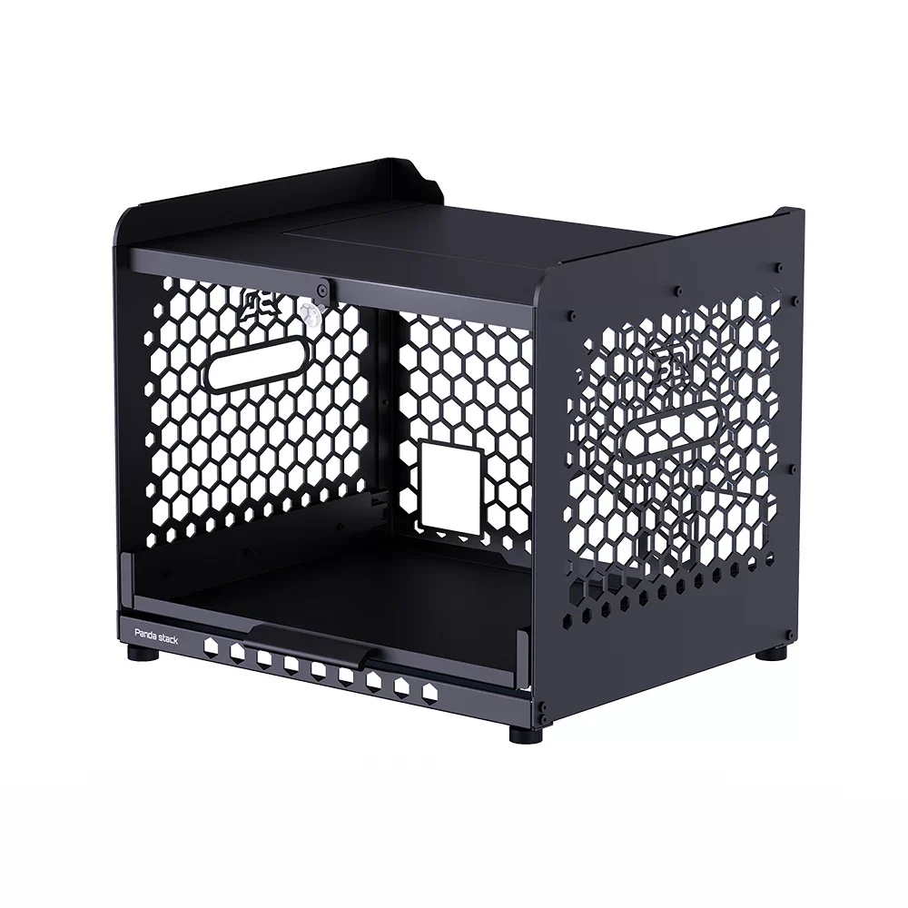 BIQU Panda Stack Aluminum Alloy Multi-Layer Rack with Dual AMS and ViViD Setup for Bambu Lab A1A1 mini