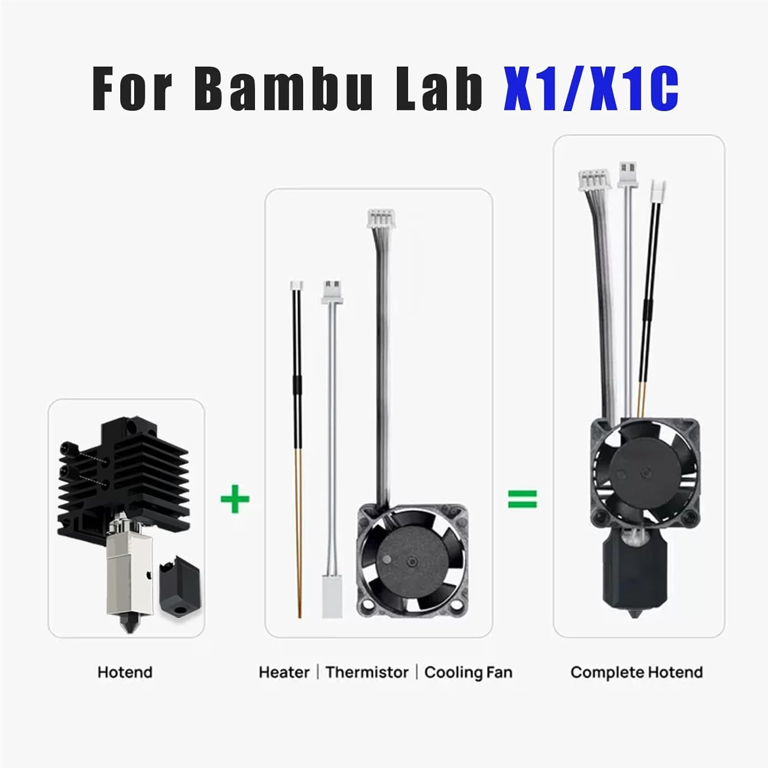 Hotend kit with fan for Bambu lab X1 Series 4