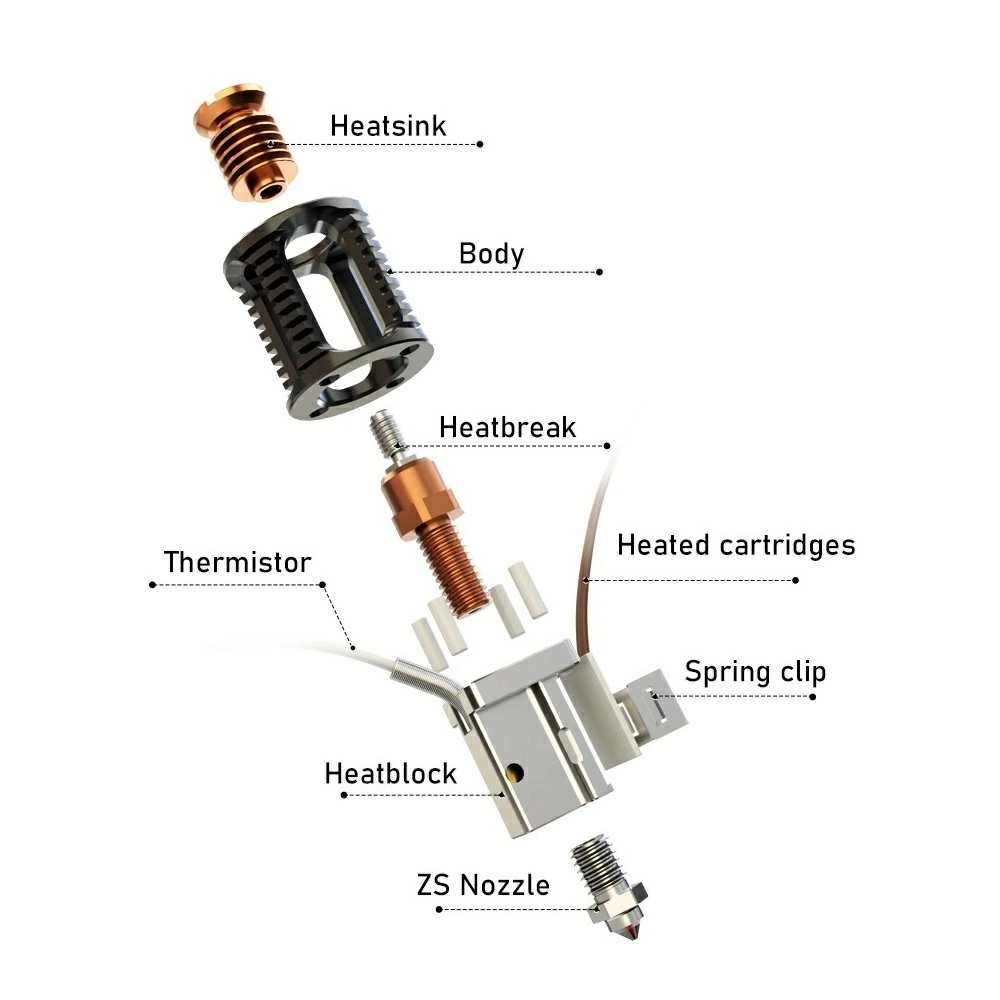 Hotend Dragon ACE PT1000 Trianglelab 3 Hotend Dragon ACE PT1000 Trianglelab 3