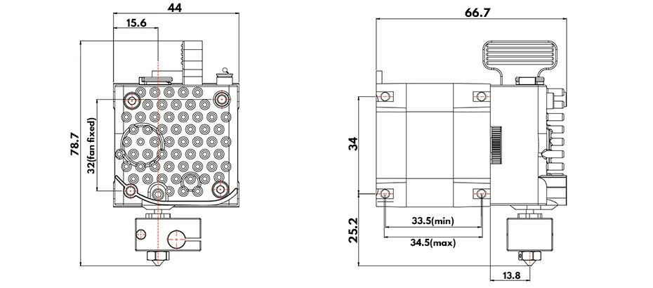 trianglelab экструдер Матрица 12В trianglelab экструдер Матрица 12В