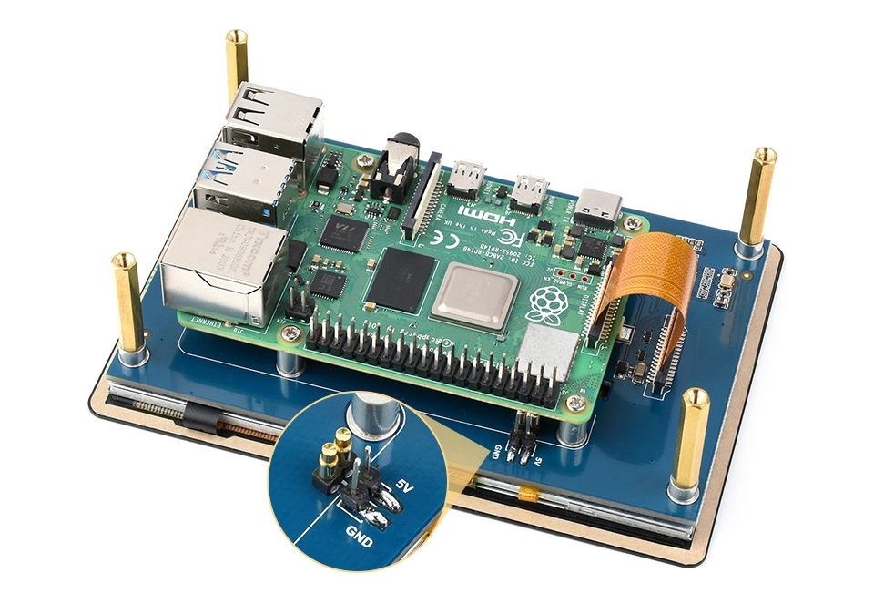 Sensornyj emkostnyj IPS LCD (B)-displej Rasberry Pi Waveshare 3 Sensornyj emkostnyj IPS LCD (B)-displej Rasberry Pi Waveshare 3