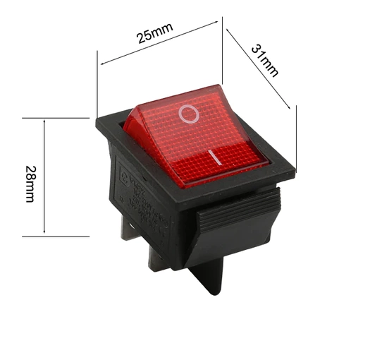 Pereklyuchatel' ON-OFF KCD4 (Krasnyj) Pereklyuchatel' ON-OFF KCD4 (Krasnyj)
