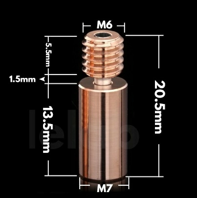 Термобарьер V6 гладкий Bi-Metal титан-медь (Исполнение 1) Trianglelab Термобарьер V6 гладкий Bi-Metal титан-медь (Исполнение 1) Trianglelab