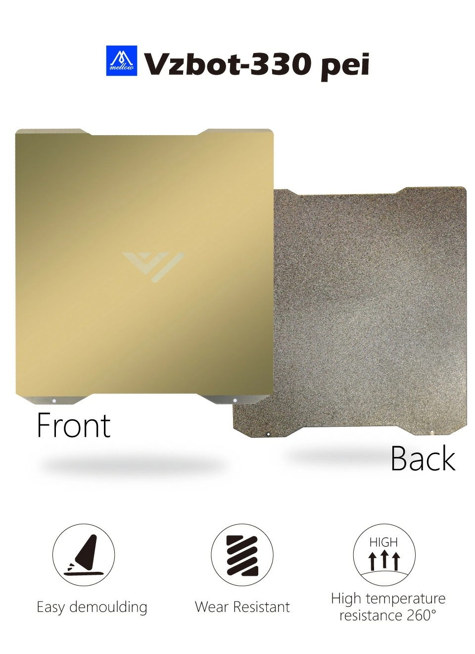 PEI коврик 330x330 мм VzBot-2 PEI коврик 330x330 мм VzBot-2
