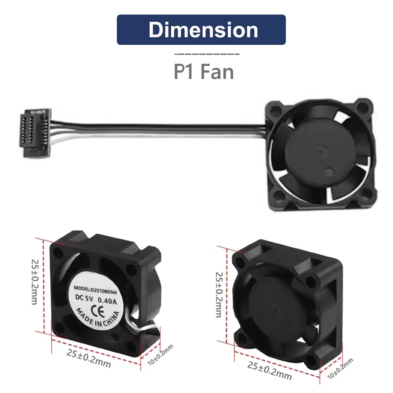Cooling fan for Bambu Lab for P1 Series 4