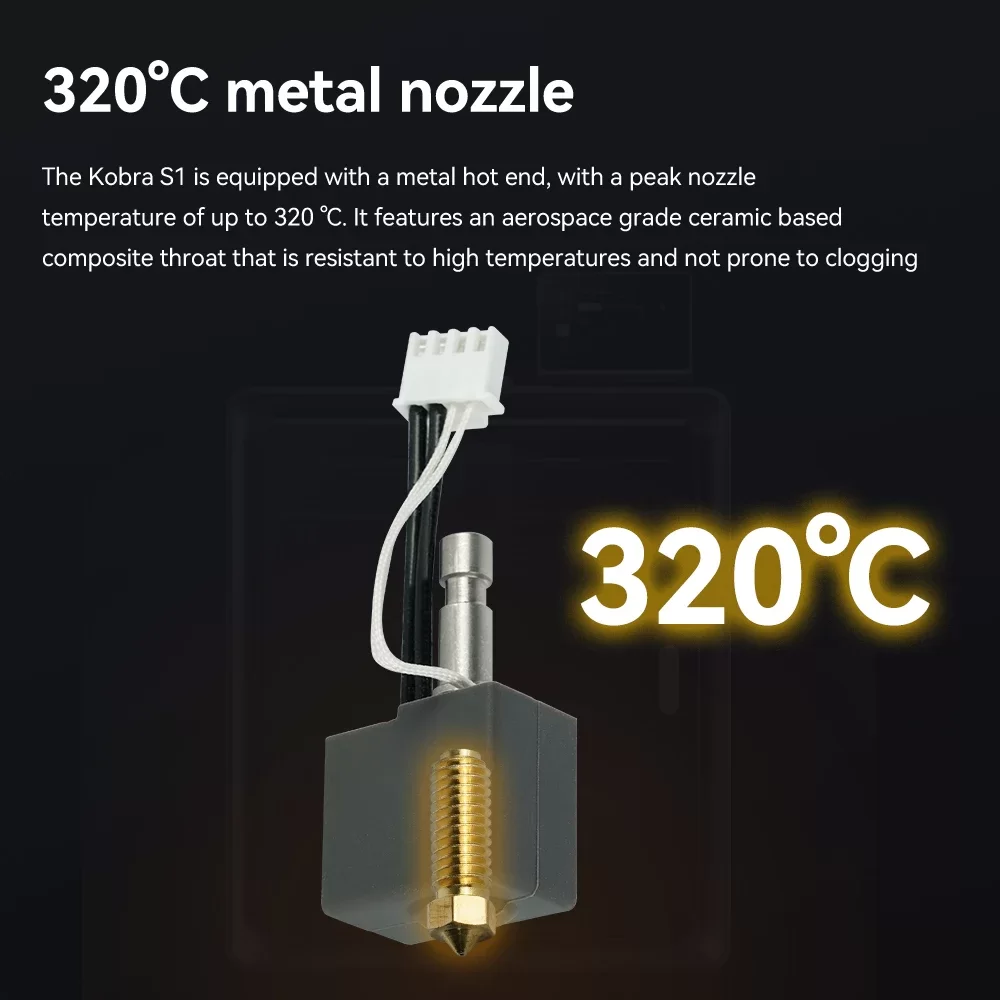 Hotend kit For Anycubic Kobra S1 Brass Nozzle 3