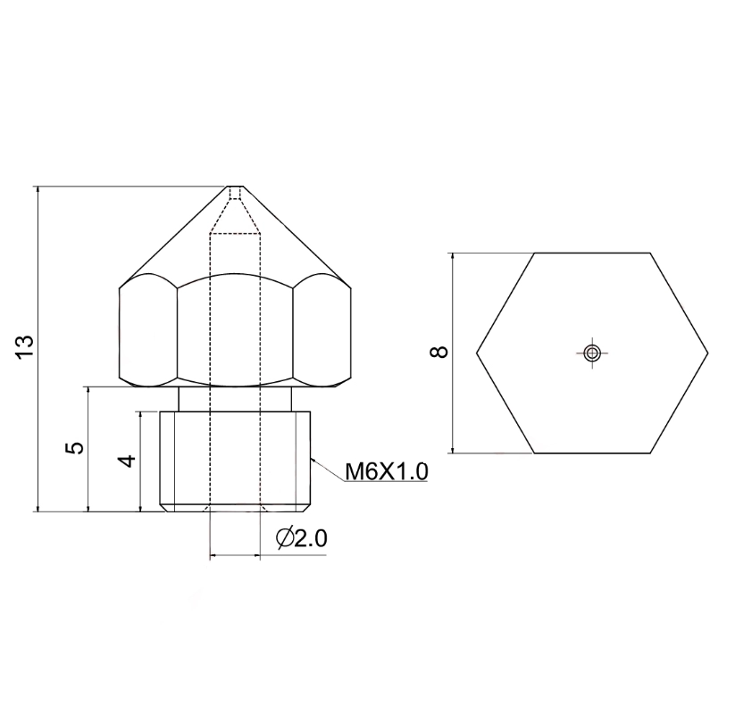 High-Temperature-Nozzle MK8-Hardened-Steel-Trianglelab-razmery High-Temperature-Nozzle MK8-Hardened-Steel-Trianglelab-razmery