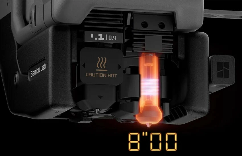 Индукционный нагрев в Bambu Lab H2С