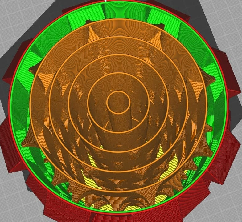 Шаблон для объемного заполнения концентрическое Шаблон для объемного заполнения концентрическое