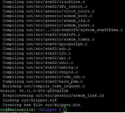 Команда на создание файла прошивки make Команда на создание файла прошивки make