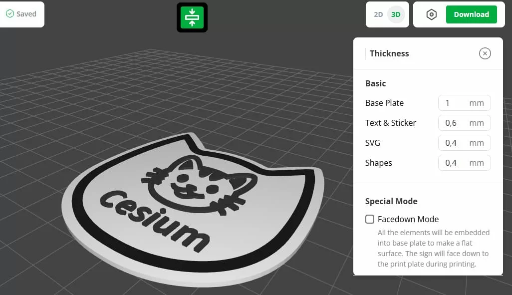 3D изображение модели Make My Sign