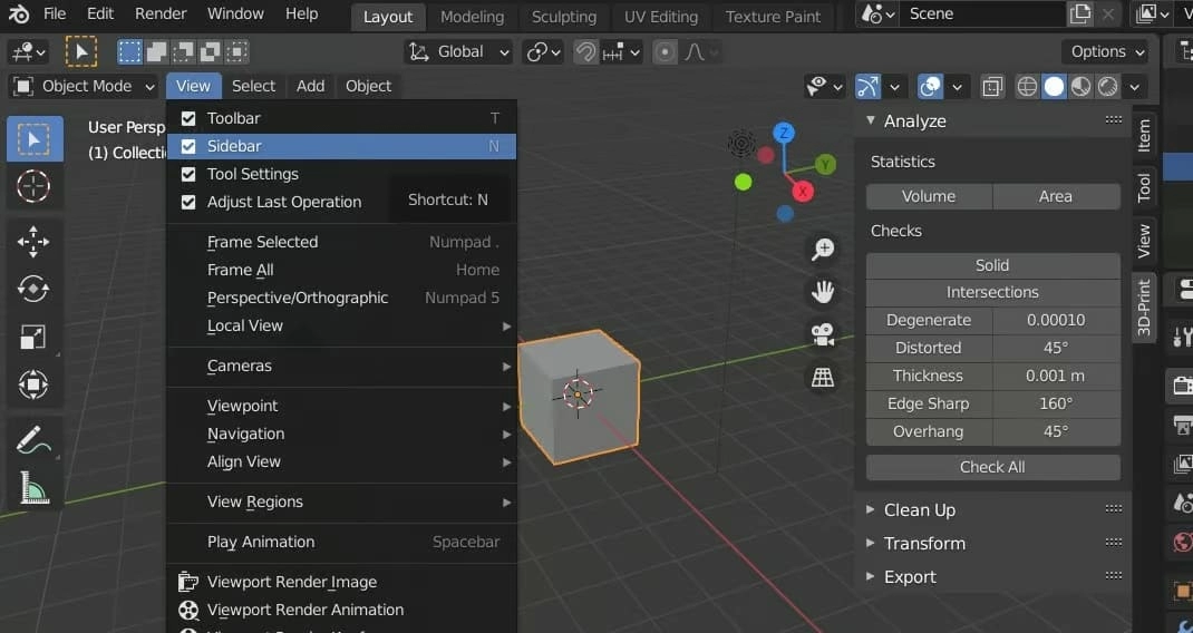 Панель инструментов в Blender Панель инструментов в Blender