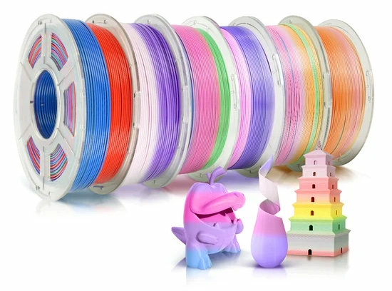 PLA+ Шелковый радужный и многоцветный PLA+ Шелковый радужный и многоцветный