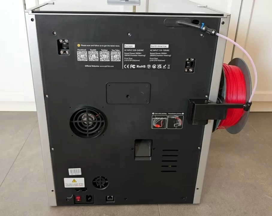 Задняя панель QIDI Q2