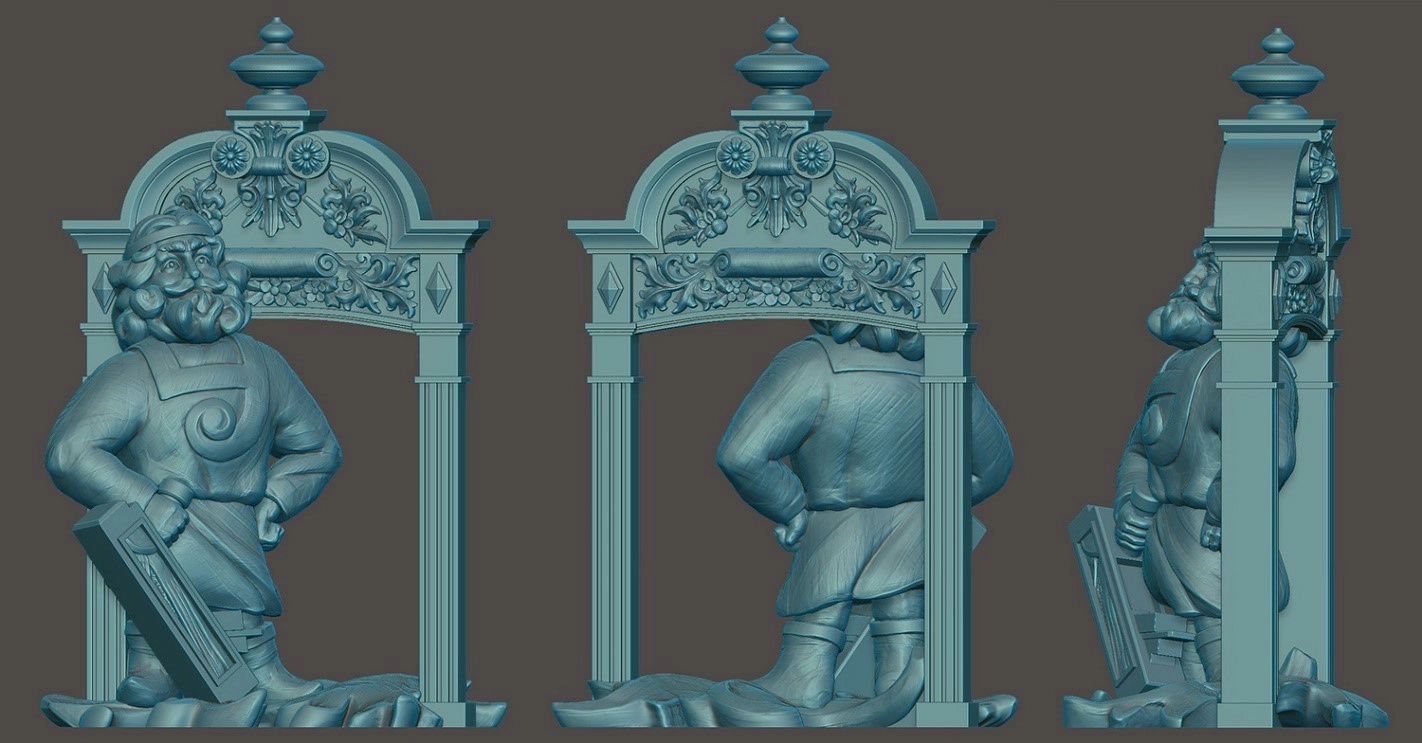 3D модель Деревянных дел мастер в ZBrush 3D модель Деревянных дел мастер в ZBrush