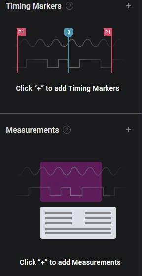 Разноцветные маркеры в настройках Saleae