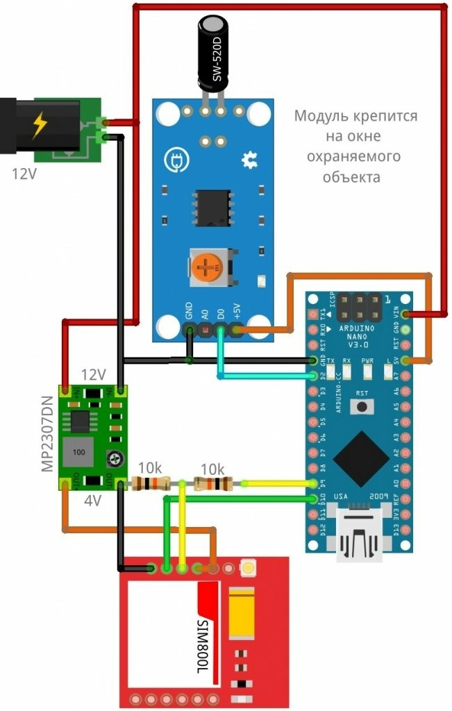 skhema GSM signalizacii s ispol'zovaniem SW-520D.jpg skhema GSM signalizacii s ispol'zovaniem SW-520D.jpg