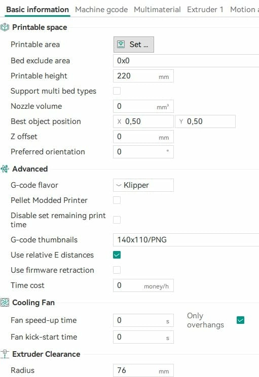 Важные параметры принтера в программе Важные параметры принтера в программе
