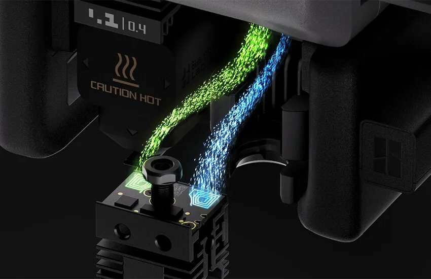 Присоедение сопел Bambu Lab H2С