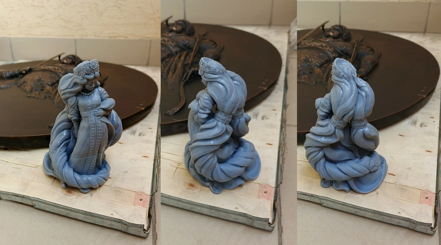 Готовая 3D модель скульптуры Права Готовая 3D модель скульптуры Права