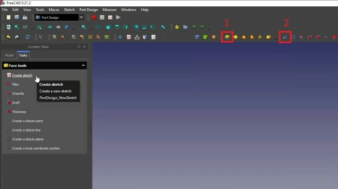 Режим проектирования детали в FreeCad Режим проектирования детали в FreeCad