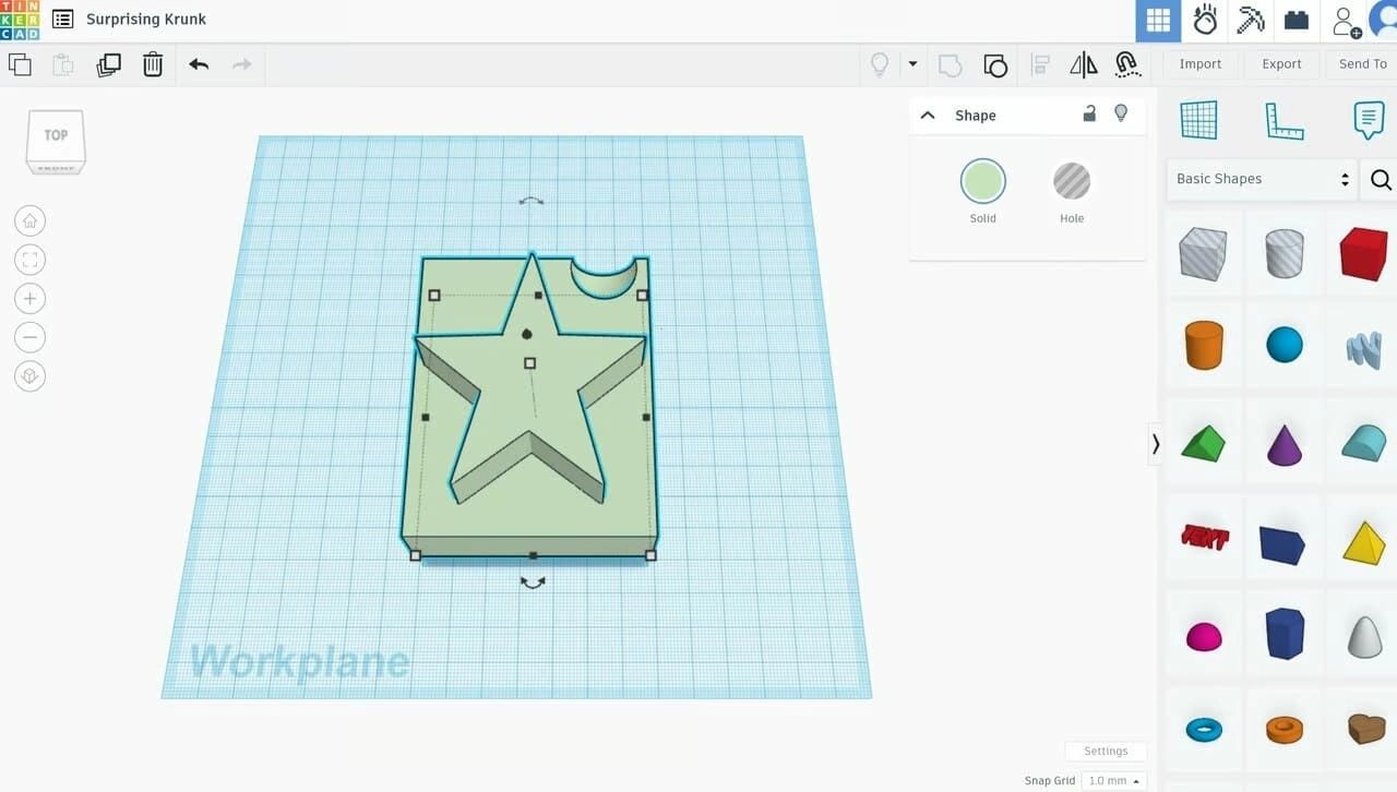 Импорт модели на рабочий стол в Tinkercad Импорт модели на рабочий стол в Tinkercad