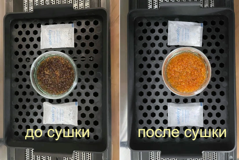 Пакетики с силикагелем в FilaDryer E2