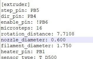 Диаметр нити и сопла в файле Диаметр нити и сопла в файле