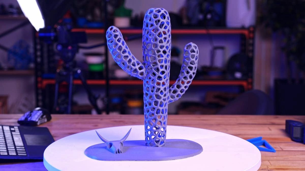 Модель кактуса ABS, напечатанная на Qidi Plus 4
