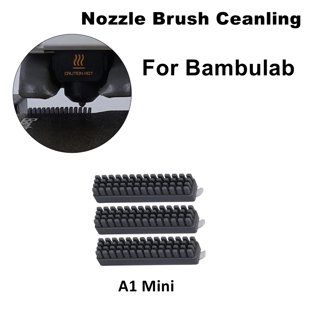 For BambuLab A1 Mini Nozzle Silicone Brush 3pcs 3