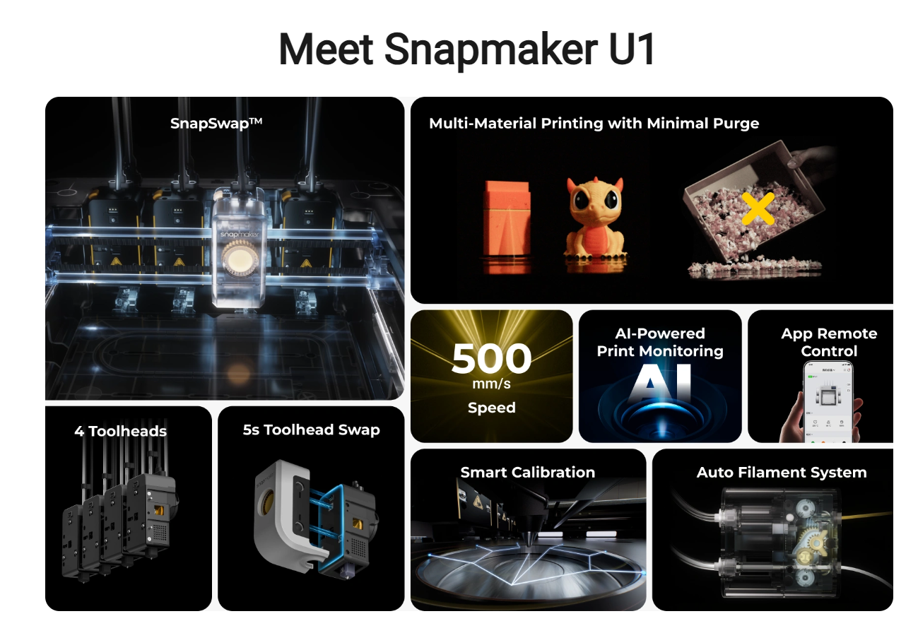 3D принтер Snapmaker U1 3D принтер Snapmaker U1
