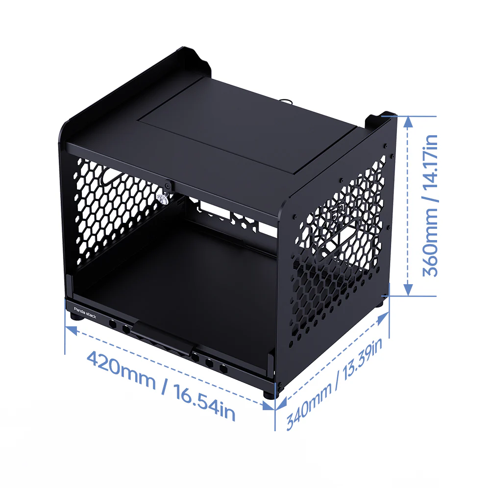 BIQU Panda Stack Aluminum Alloy Multi-Layer Rack with Dual AMS and ViViD Setup for Bambu Lab A1A1 mini 7