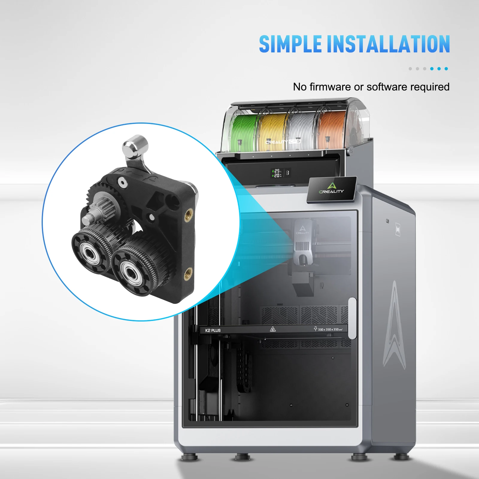 Extruder Gear Kit for K2 Plus 5