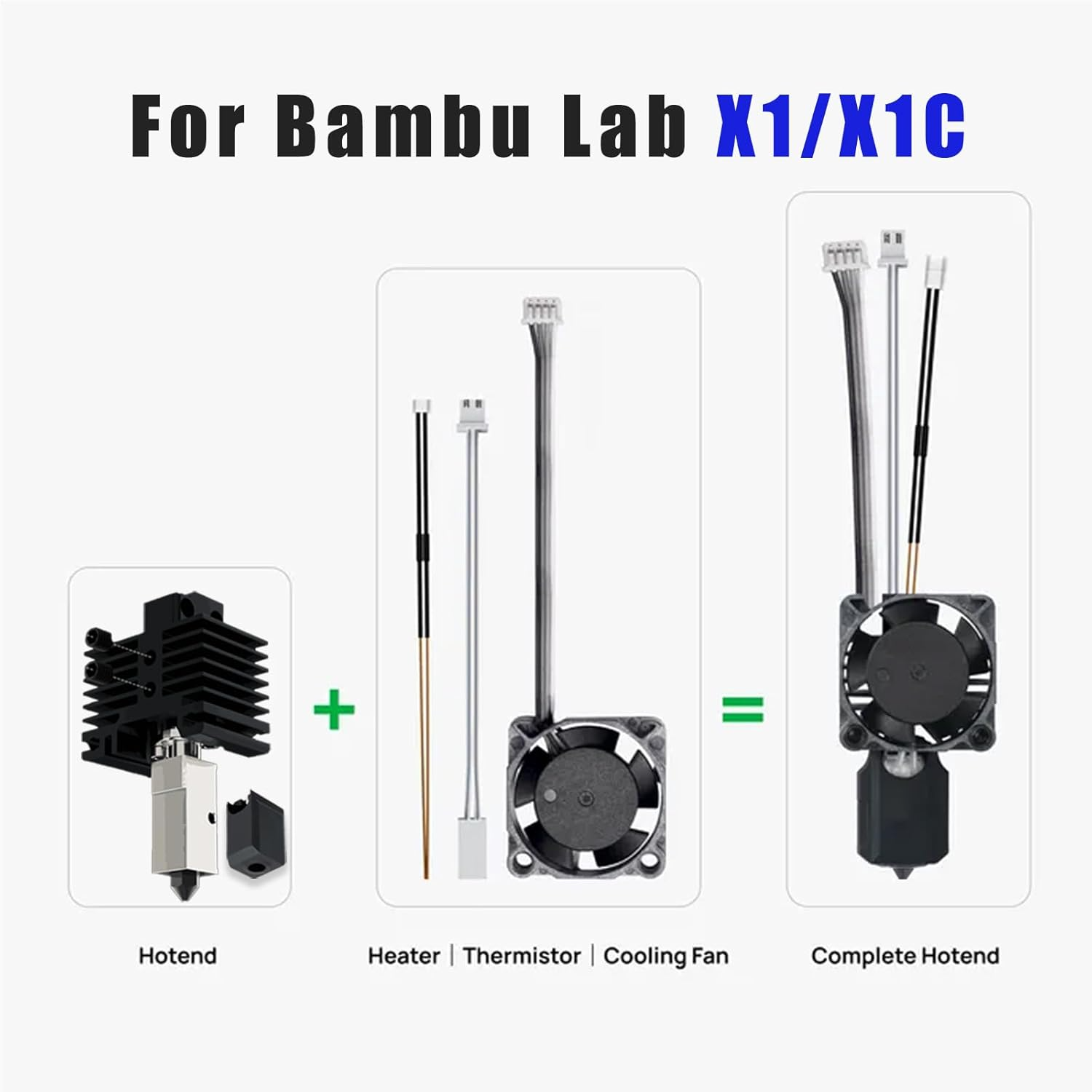 Hotend kit with fan for Bambu lab X1 Series 4