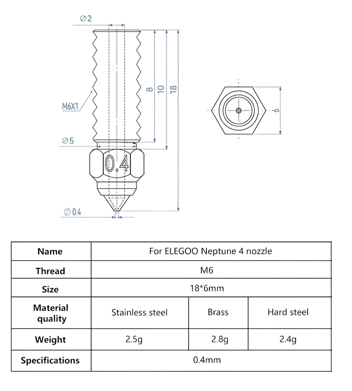 Kingroon_Nozzle_for_Elegoo_Neptune_4_3D_Printer_Hardened_Steel_7