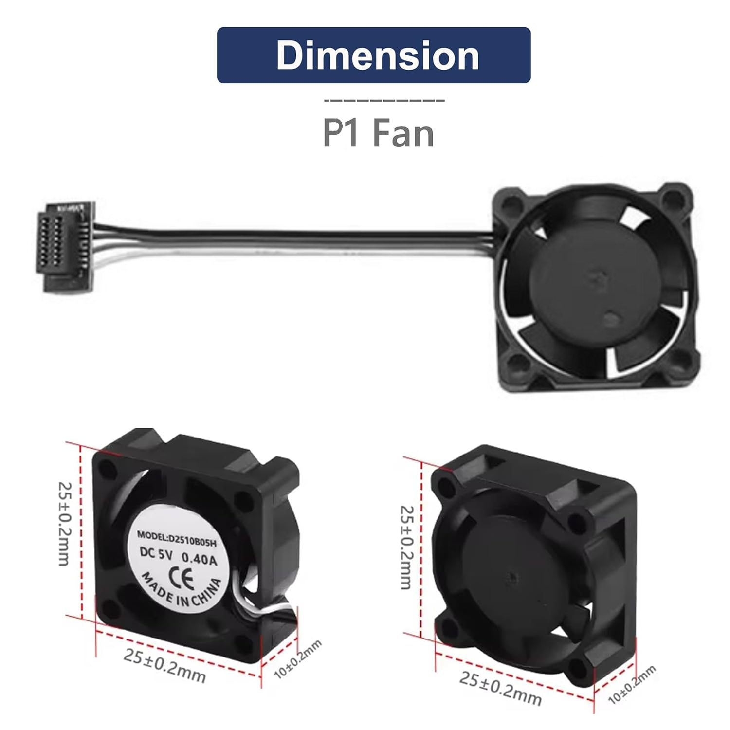 Cooling fan for Bambu Lab for P1 Series 4