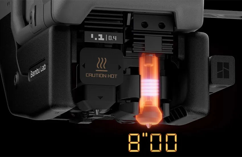 Индукционный нагрев в Bambu Lab H2С