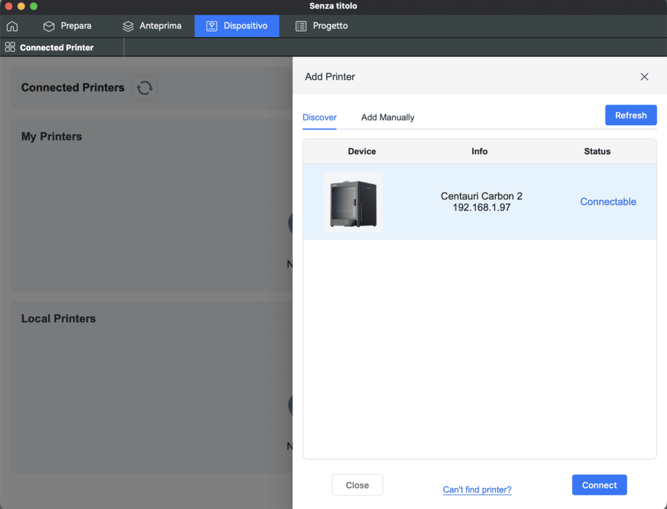 Установка программы Centauri Carbon 2