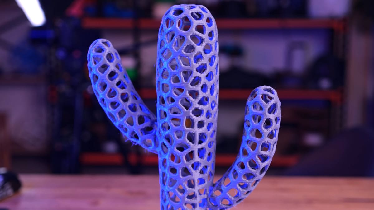 Модель кактуса ABS, напечатанная на Qidi Plus 4