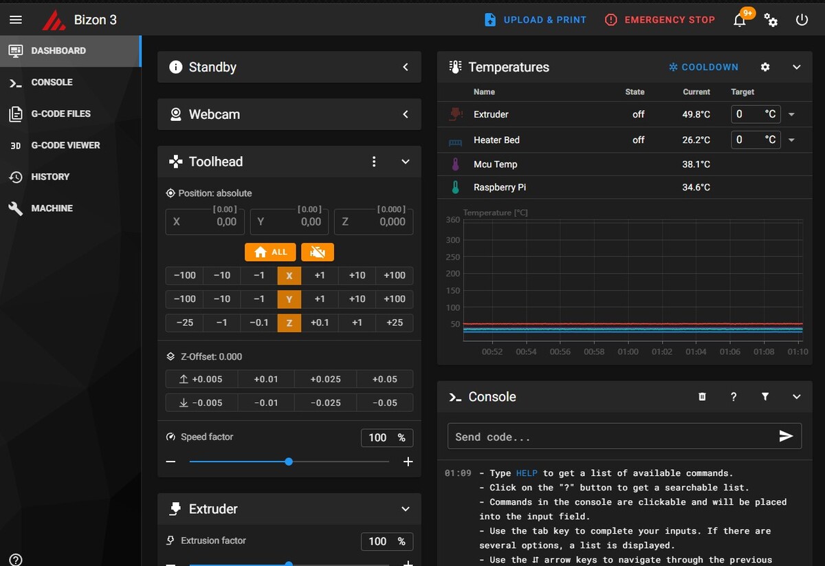 Полный интерфейс готовый к работе системы