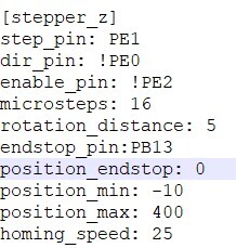 Пример в виде фрагмента файла конфигурации