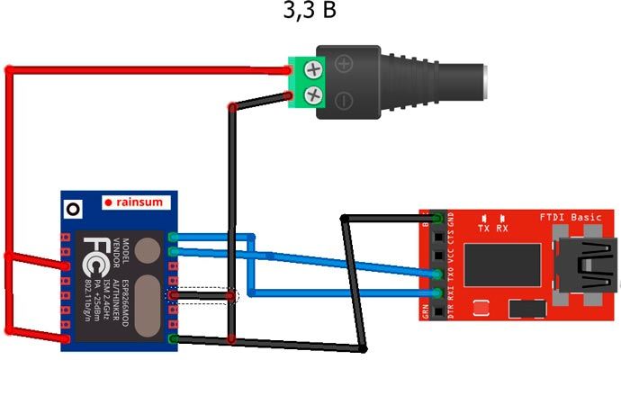 Esp 07s подключение схема подключения