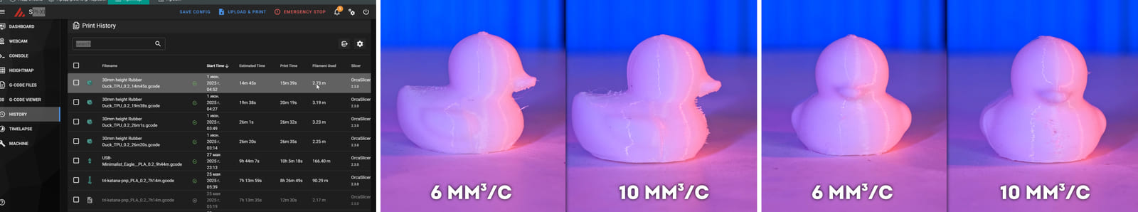 Печать уточки на Sovol SV08 Печать уточки на Sovol SV08